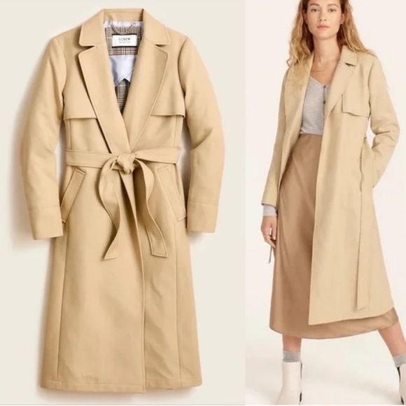 J. Crew Jackets & Blazers - J. Crew Collection Tailored Trench Coat in Double-Faced Plaid